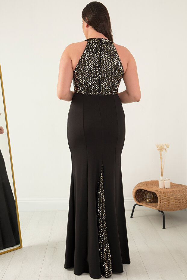 DAİSY 13089 PULPAYET UZUN BALIK ELBİSE - 6