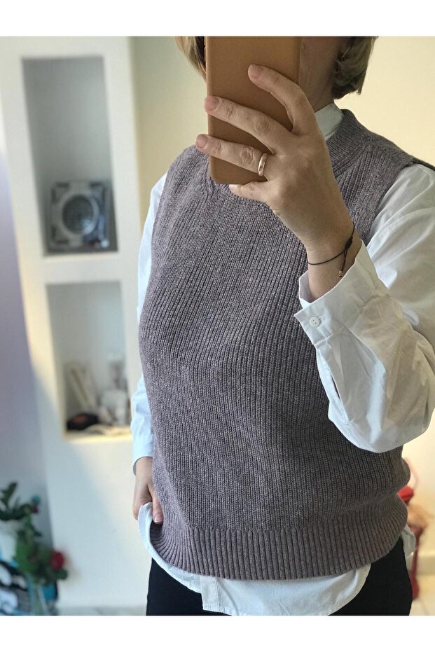 BİSİKLET YAKA  ÖRME SÜVETER - 1