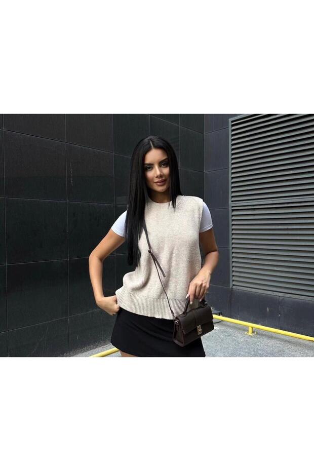 BİSİKLET YAKA ÖRME SÜVETER - 1