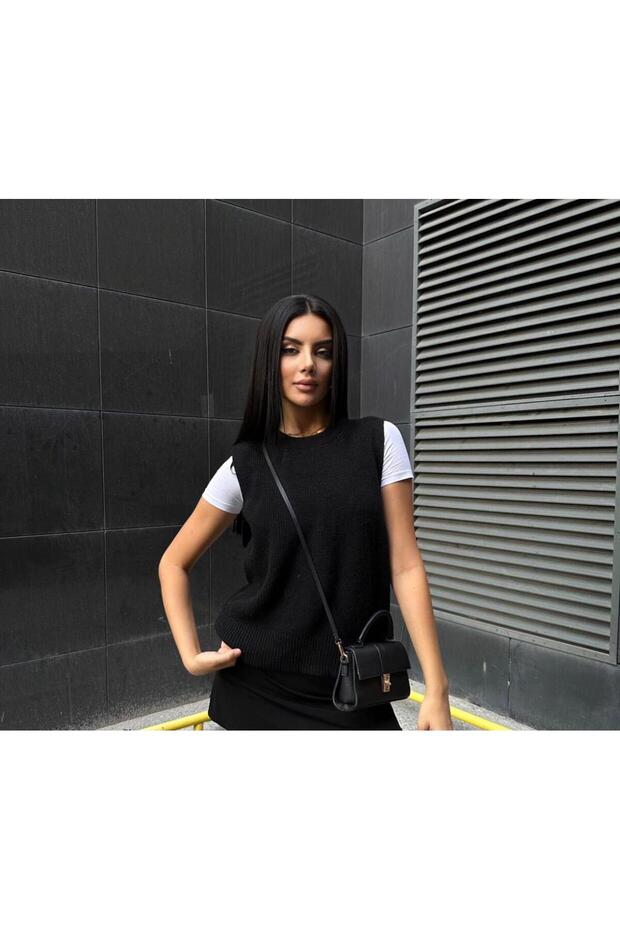 BİSİKLET YAKA ÖRME SÜVETER - 1