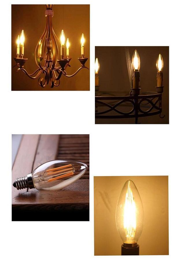 Ledvalue 4W (40W) Led Rustik Mum Ampul Sarı 2700K - E14 Duy - 4