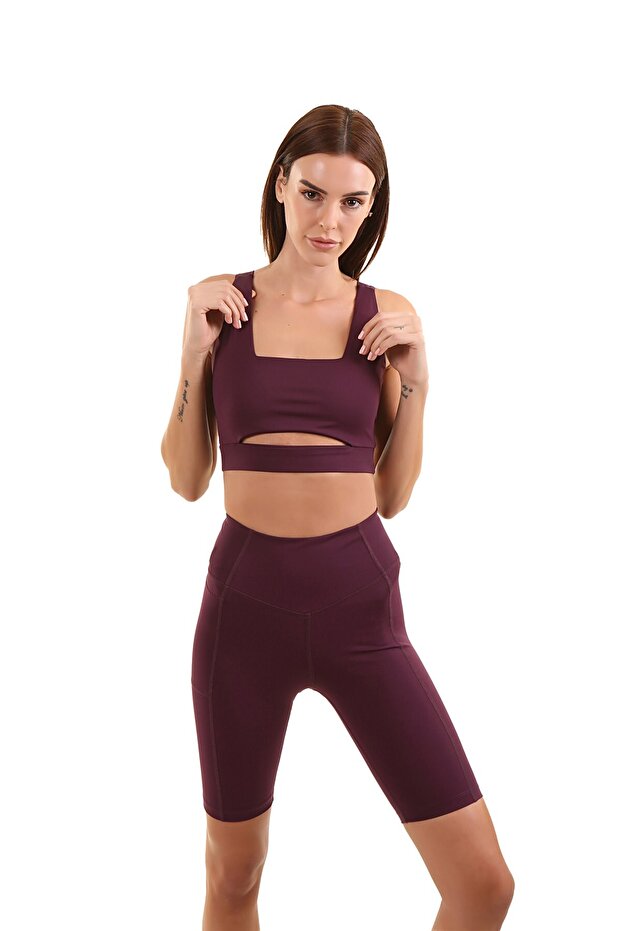 Mor Sırt Dekolteli Bra - 4