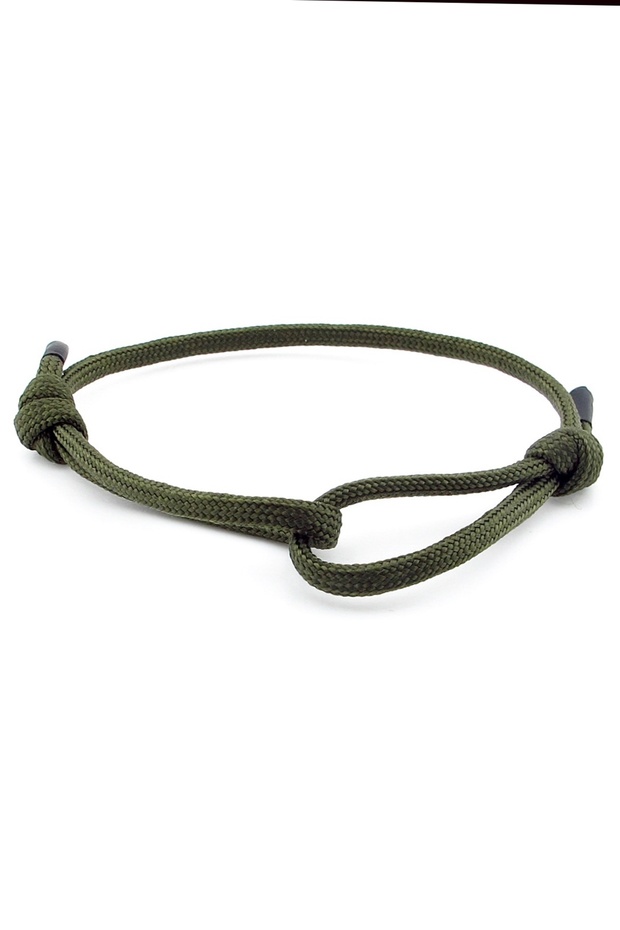 Khaki Green Paracord Adjustable Lacing Men's Bracelet M050D