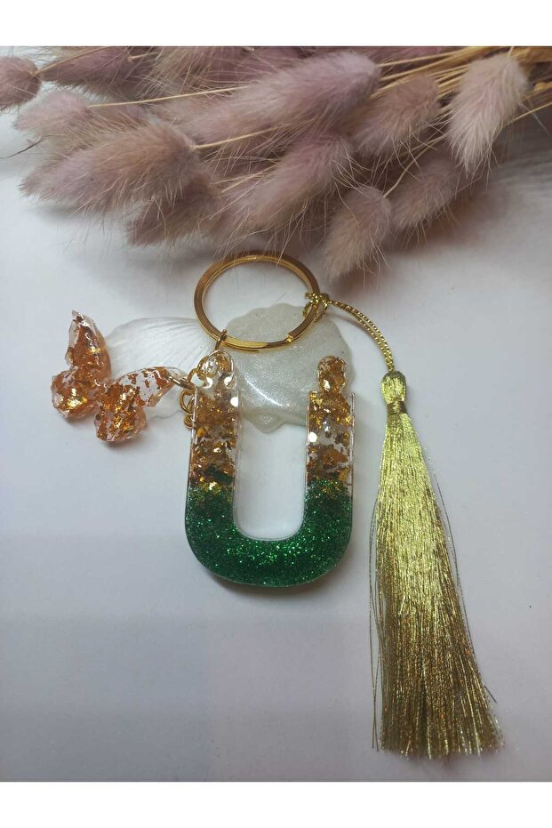 سلسلة مفاتيح إيبوكسي مصنوعة يدويًا - 1