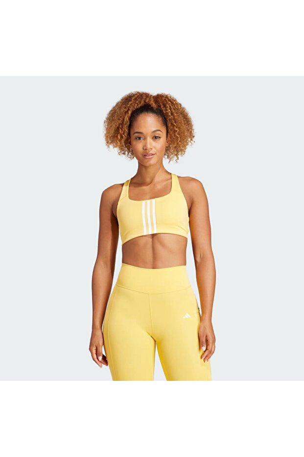 Powerimpact Training Medium Support 3 Stripes Kadın Büstiyer - 1