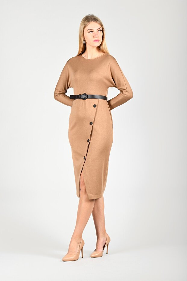 LE301 ELBİSE - Camel - 1