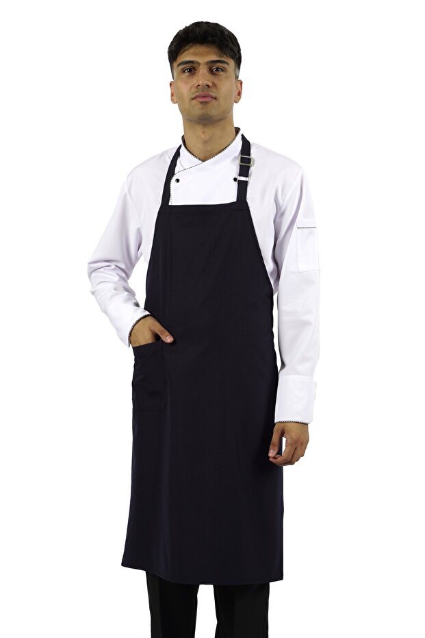 Cook Waiter Chef Barista Cafe Apron Kitchen Apron with Pockets (Alpaca Fabric)