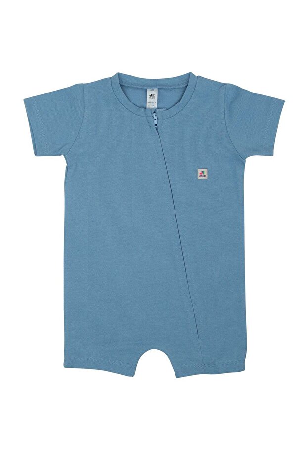 Boydan Fermuarlı Basic Kısa Tulum - 1