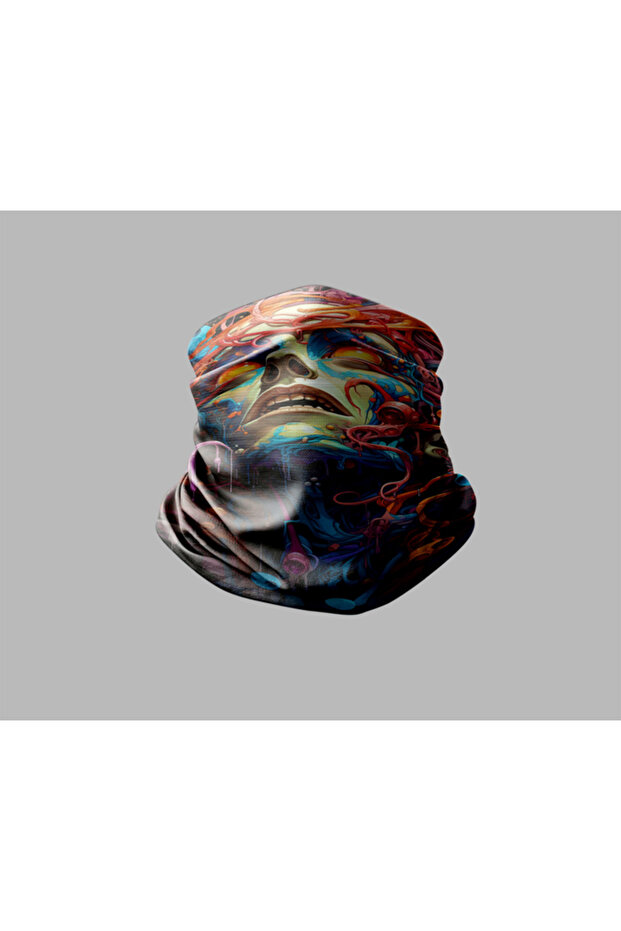 Skull Design Biker Buff Mask Outdoor Neck Gaiter Unisex Bandana