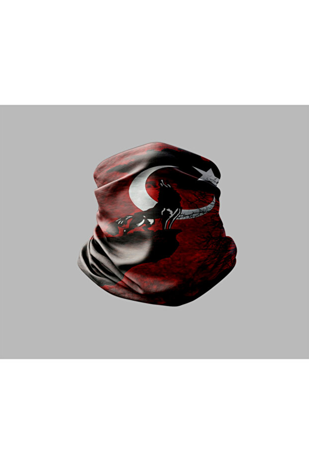 Turkish Flag Design Biker Buff Mask Outdoor Neck Gaiter Unisex Bandana