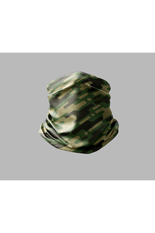 Camouflage Design Biker Buff Mask Outdoor Neck Gaiter Unisex Bandana