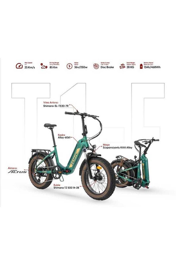 T1F M.DİSK ELEKTRİKLİ KATLANIR BİSİKLET - 8