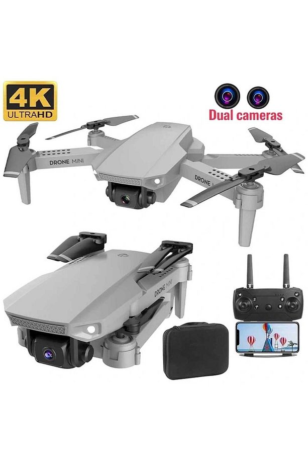 Çift Kameralı Drone Led Işıklı Wifi App Ve Uzaktan Kumanda Kontrollü Quadcopter Katlanabilir Şarjlı - 2