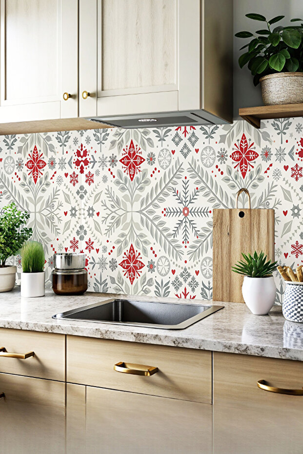 Mutfak Tezgah Arası Kaplama - Yapışkanlı Folyo - Duvar - Fayans - Banyo - Çok Amaçlı Kaplama Folyosu - 1