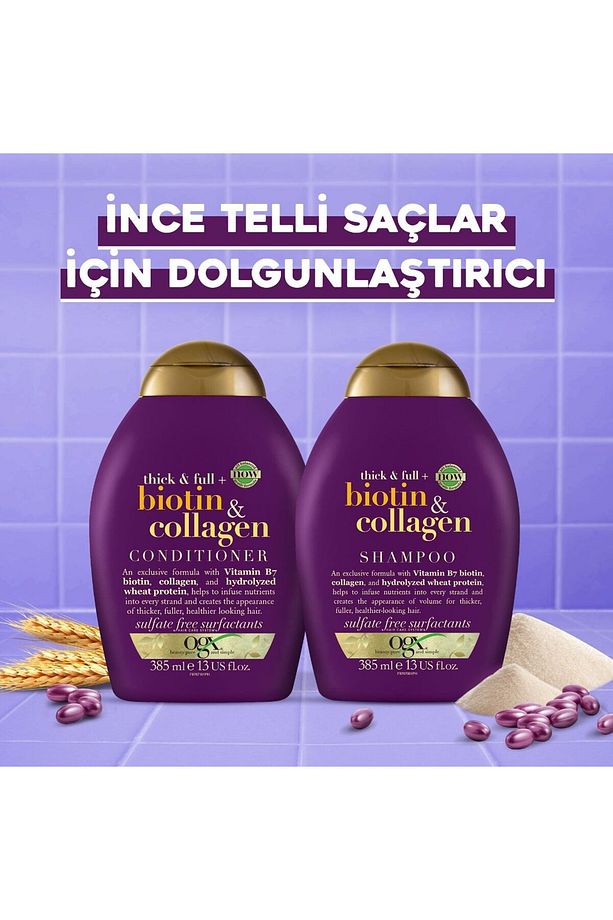 Dolgunlaştırıcı Biotin & Kolajen Şampuan, Yeni Ph Dengeli Formül, 385ml - 2