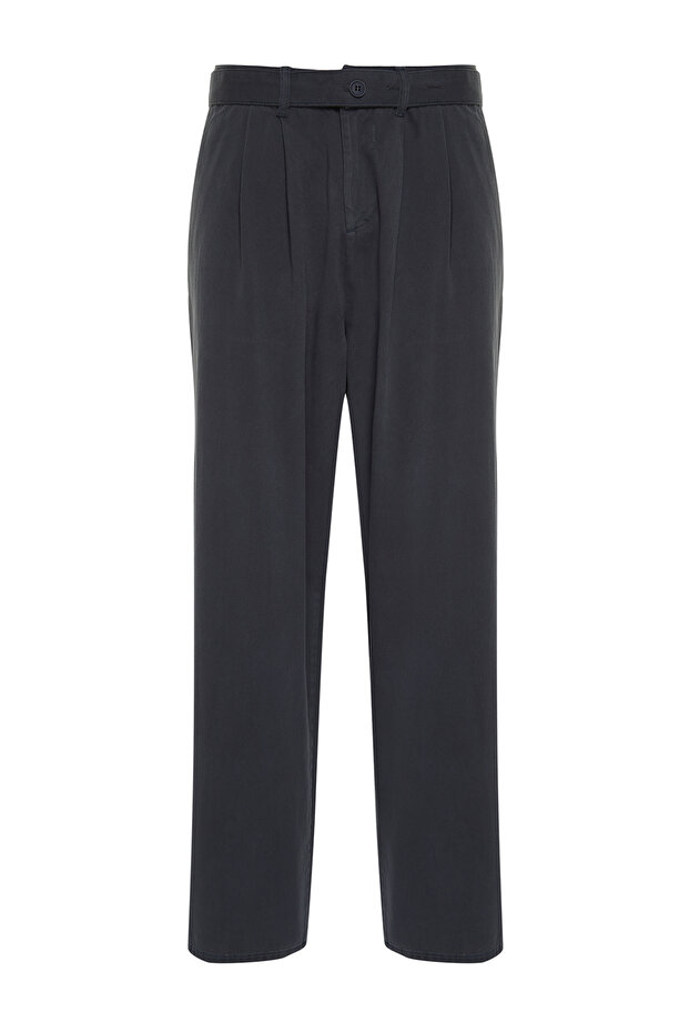 Antasit Ekstra Wide Leg Beli Kuşak Kemer Detaylı Baggy Pantolon TMNSS24PL00009 - 7