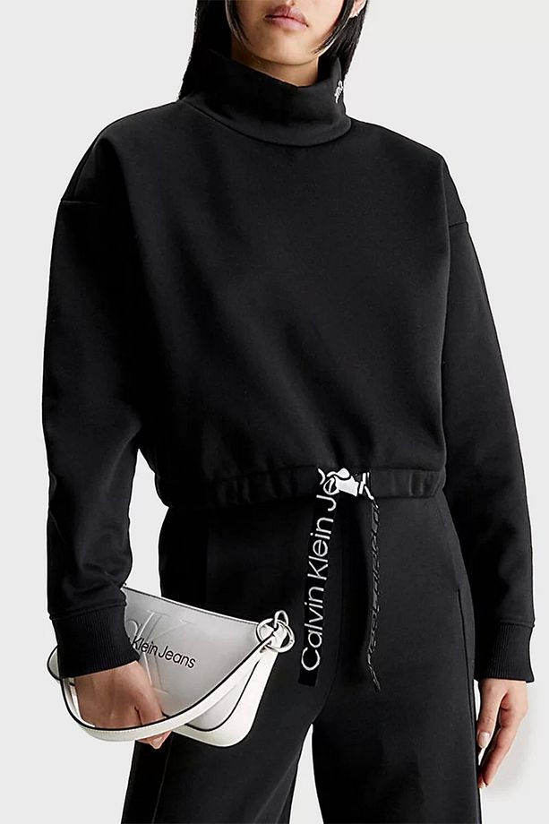 Logolu Şeritli Dik Yaka Crop Sweat J20J221946BEH SWEAT J20J221946 BEH - 2