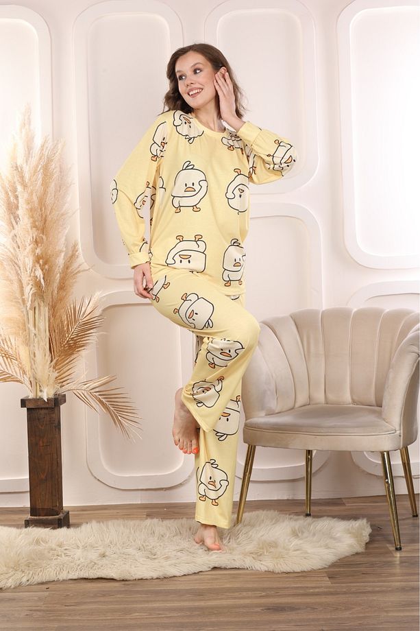 Sarı Civciv New Chick Süpersoft Uzun Kol Pijama Takımı - 8
