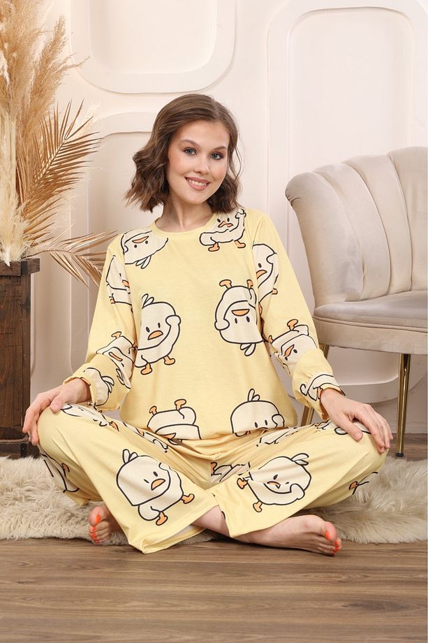 Sarı Civciv New Chick Süpersoft Uzun Kol Pijama Takımı - 3