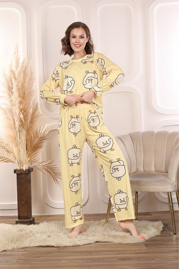 Sarı Civciv New Chick Süpersoft Uzun Kol Pijama Takımı - 5