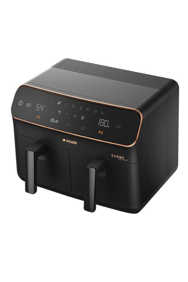 Airfryer, Çift Hazneli 2400 W 9 Porgramlı 8,5 Lt Sıcak Hava Fritözü, Siyah - 2