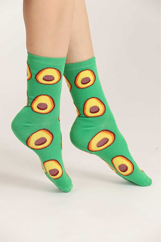 جوارب بنمط الأفوكادو الأخضر - 2