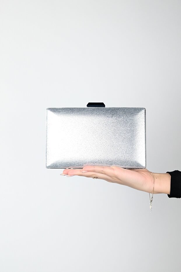 Damska torebka wieczorowa posrebrzana TORONTO - 4