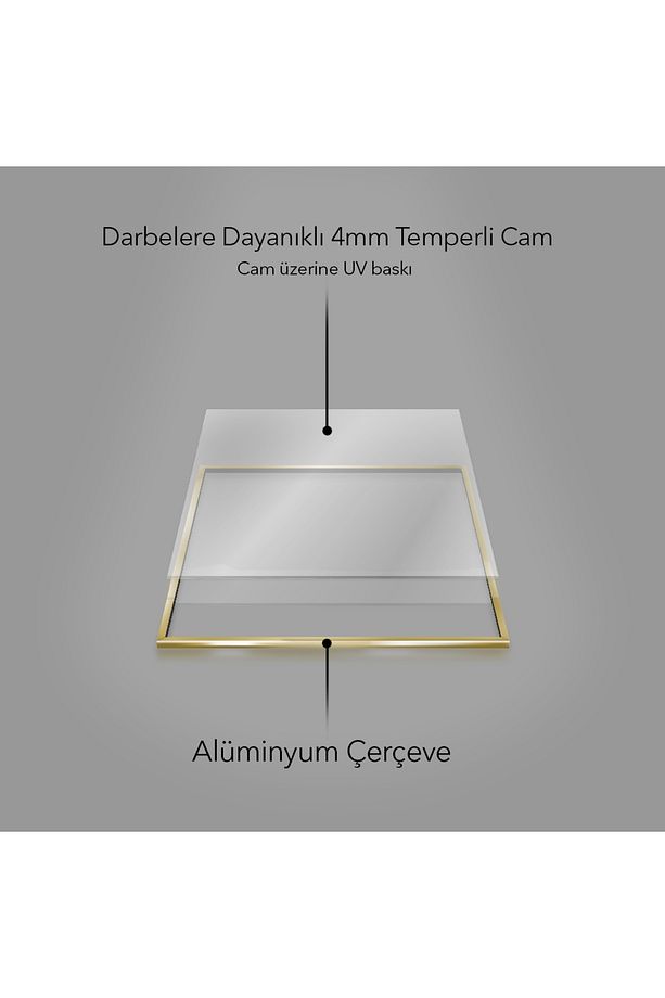 Renklerin Sessiz Dansı: Duygusal Soyutlama Üçlü Metal Çerçeveli Tablo Seti - 2