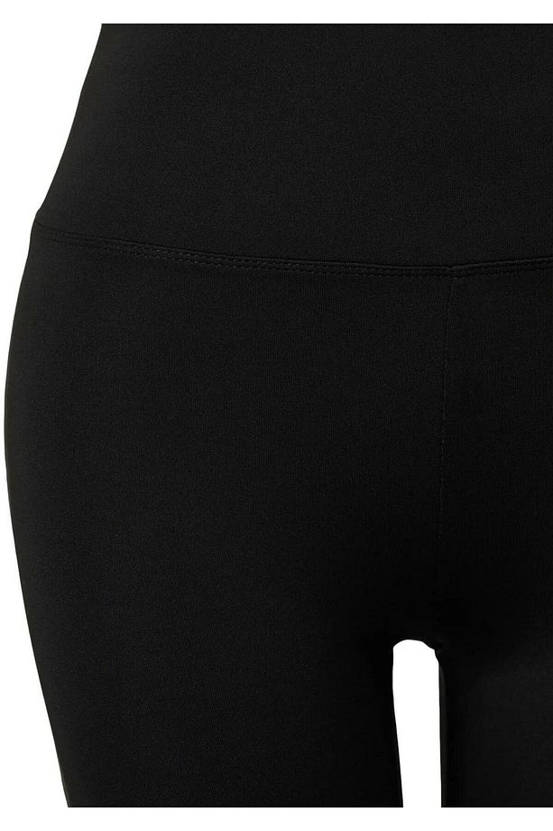Curve Kadın Büyük Beden Yüksek Bel Toparlayıcı Örme Biker Şort Kısa Siyah Tayt - 3