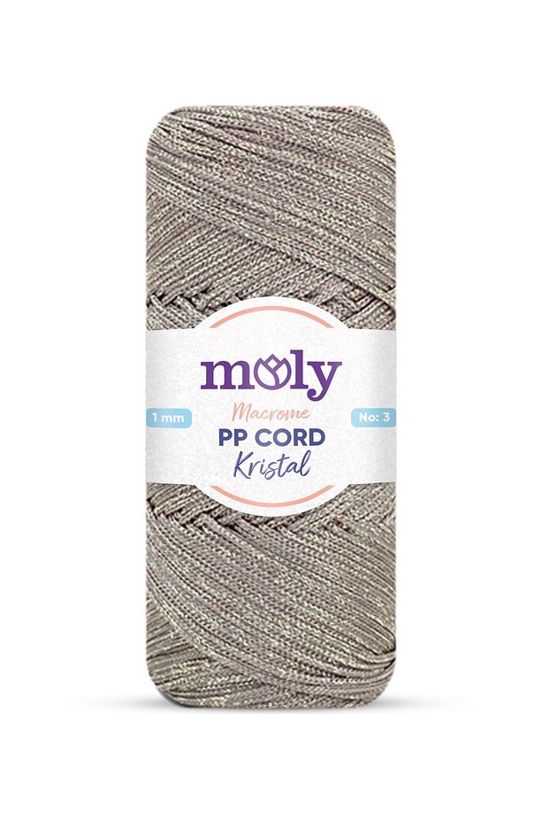PP Cord Kristal Simli Polyester Makrome  El Örgü İpi 200 gr - 1