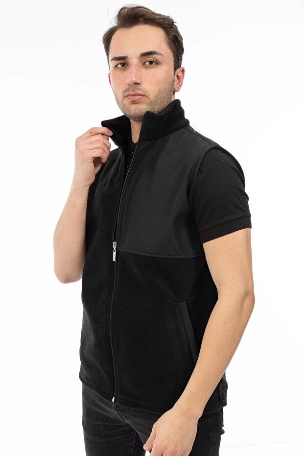 Softshell Polar Yelek - Siyah - 1