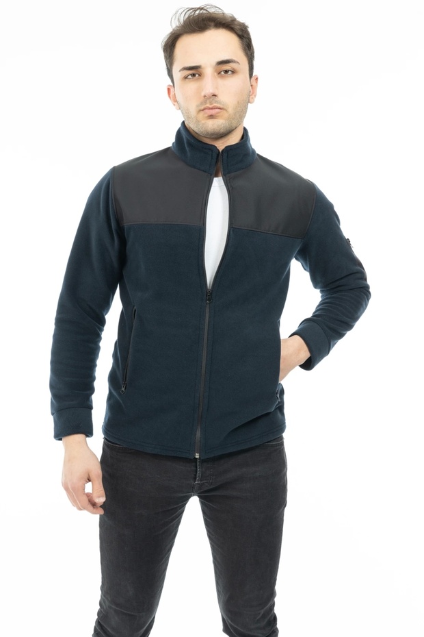 Softshell Polar Üç Cepli - Siyah / Lacivert