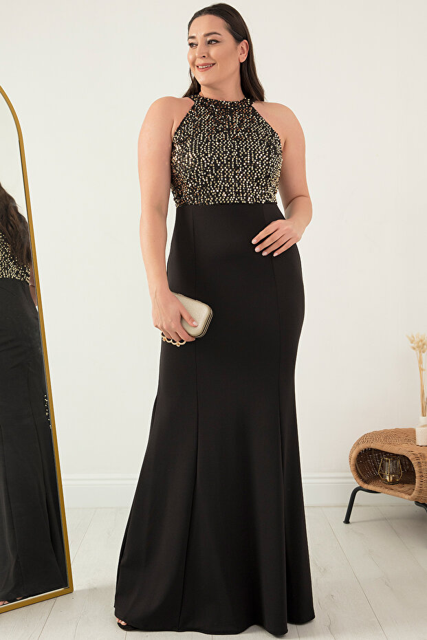 DAİSY 13089 PULPAYET UZUN BALIK ELBİSE - 3