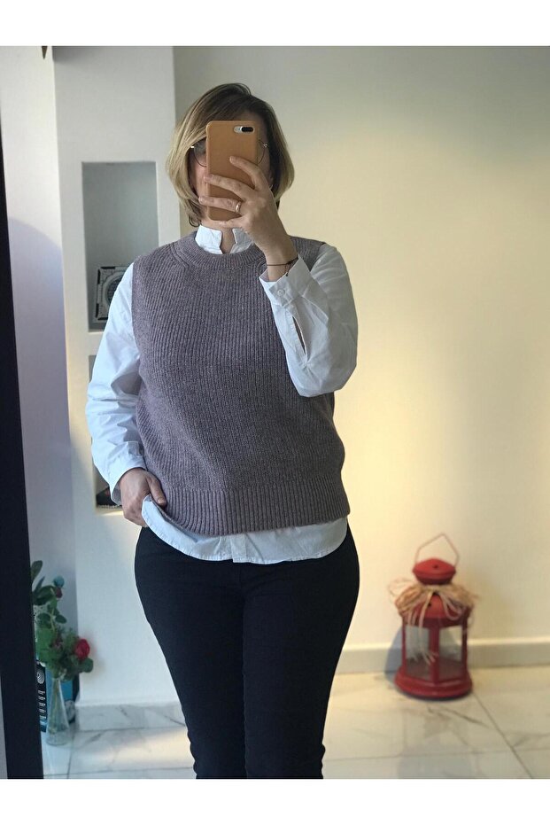 BİSİKLET YAKA  ÖRME SÜVETER - 2