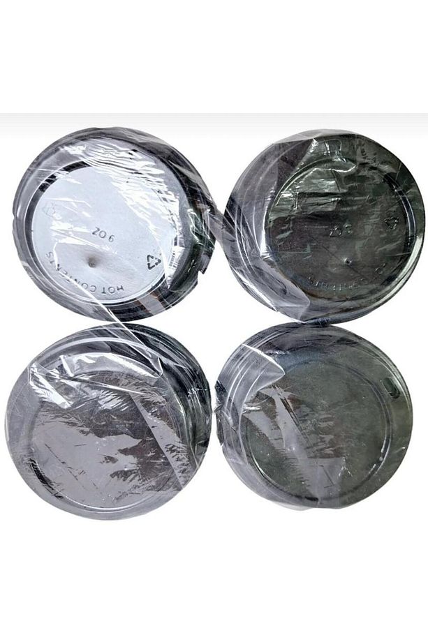 Double Wall Karton Kağıt Bardak Kraft Siyah 8 Oz 240ML Siyah Kapaklı 40 Adet - 2