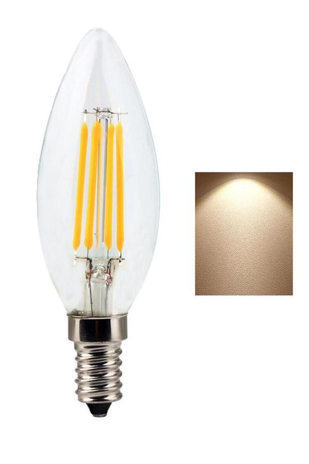 Ledvalue 4W (40W) Led Rustik Mum Ampul Sarı 2700K - E14 Duy - 1