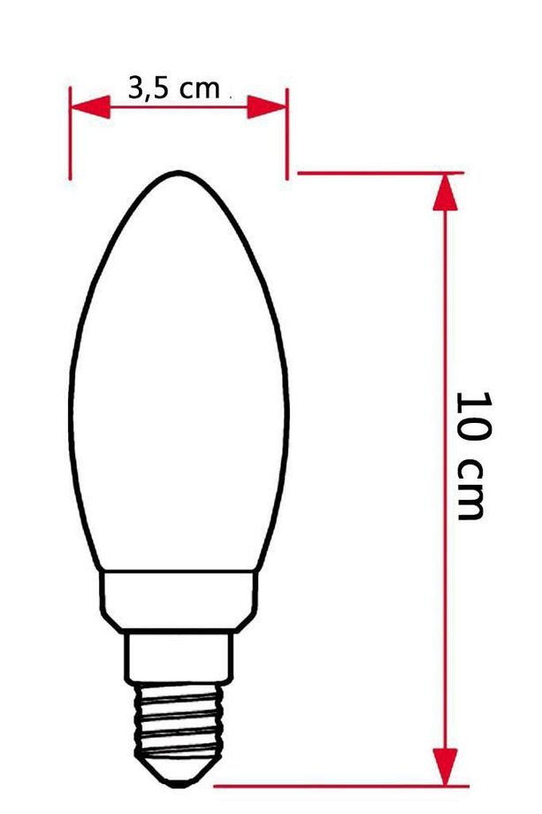Ledvalue 4W (40W) Led Rustik Mum Ampul Sarı 2700K - E14 Duy - 2
