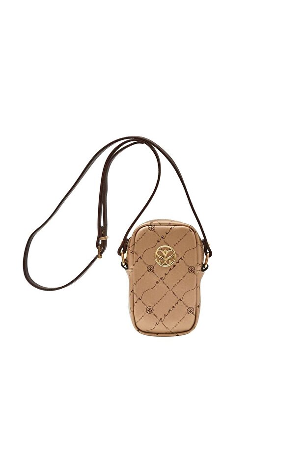 Altın Monogram Cüzdan Çanta - 2