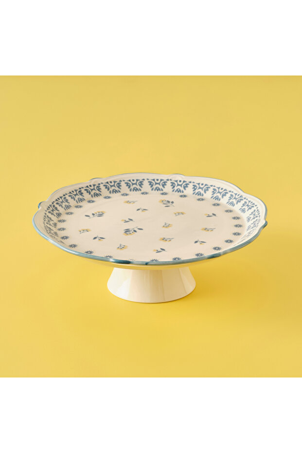 حامل كيك من Mabel Stoneware باللون الأزرق (32 سم)