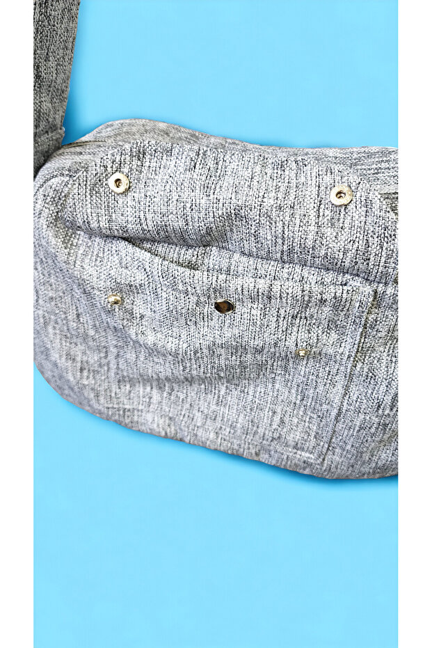 حقيبة كتف رمادية متعددة الأغراض - 4