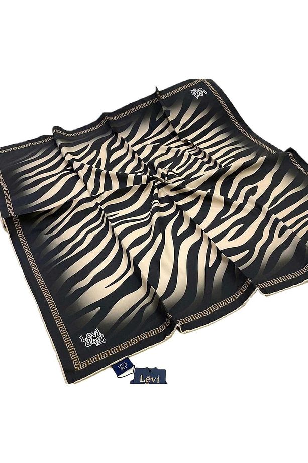 Yeni Sezon Zebra Desen Trend Polyester 90x90 Twill (TİVİL) Eşarp Modeli Tesettür Nağme Ldt14 - 6