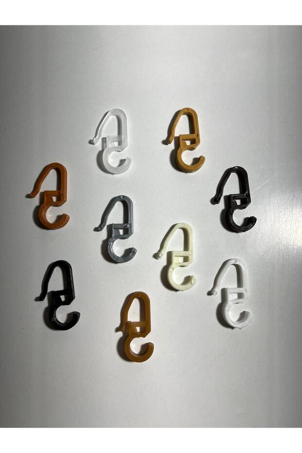 Rustik Halka Klipsi Perde Klipsi (40 Adet) Seffaf Klips - 5