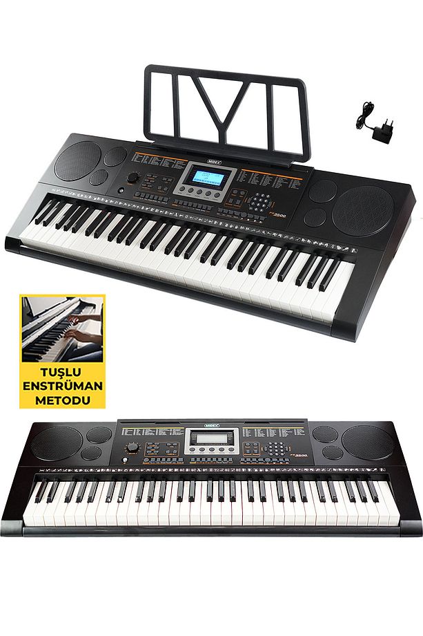 Ps-3500 Tuş Hassasiyetli Org 61 Tuşlu Org 5 Oktav (ÇANTA NOTA STANDI ADAPTÖR METOD) - 4