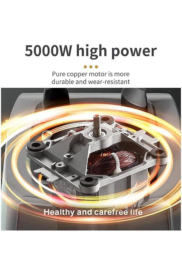 5000W Yüksek Performanslı Mikser 9 Hız Kademesi, 2'si 1 Arada 2,5 L Blender - 5