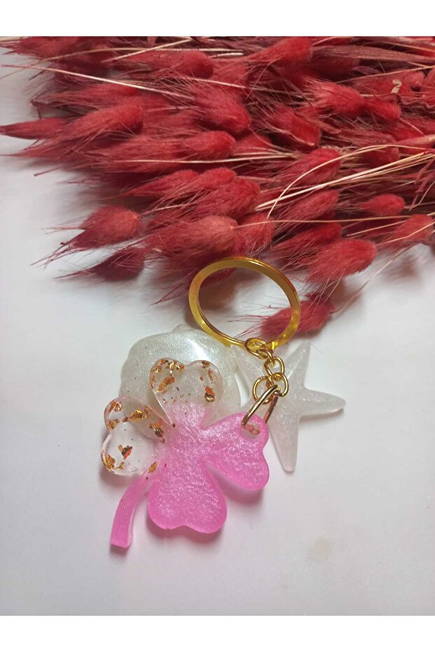 سلسلة مفاتيح إيبوكسي مصنوعة يدويًا - 1