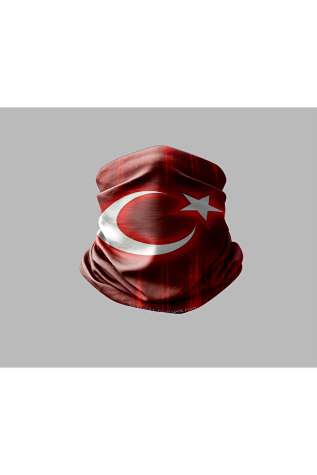 Turkish Flag Design Biker Buff Mask Outdoor Neck Gaiter Unisex Bandana