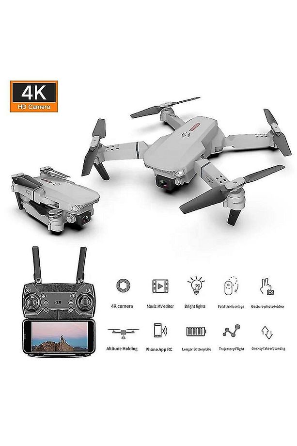 Çift Kameralı Drone Led Işıklı Wifi App Ve Uzaktan Kumanda Kontrollü Quadcopter Katlanabilir Şarjlı - 4