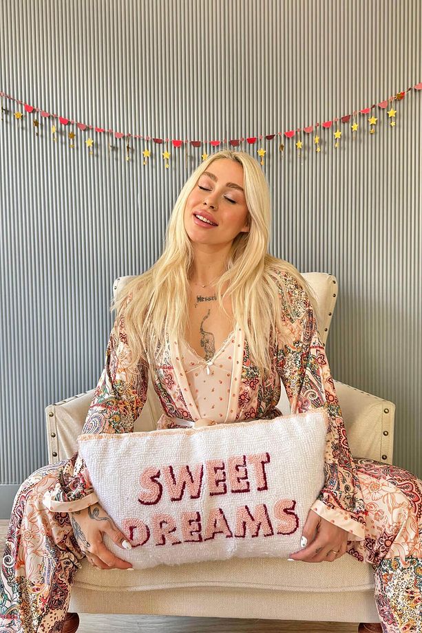 Somon Flore Exclusive Örme Sabahlıklı Kadın Pijama Takımı - 5