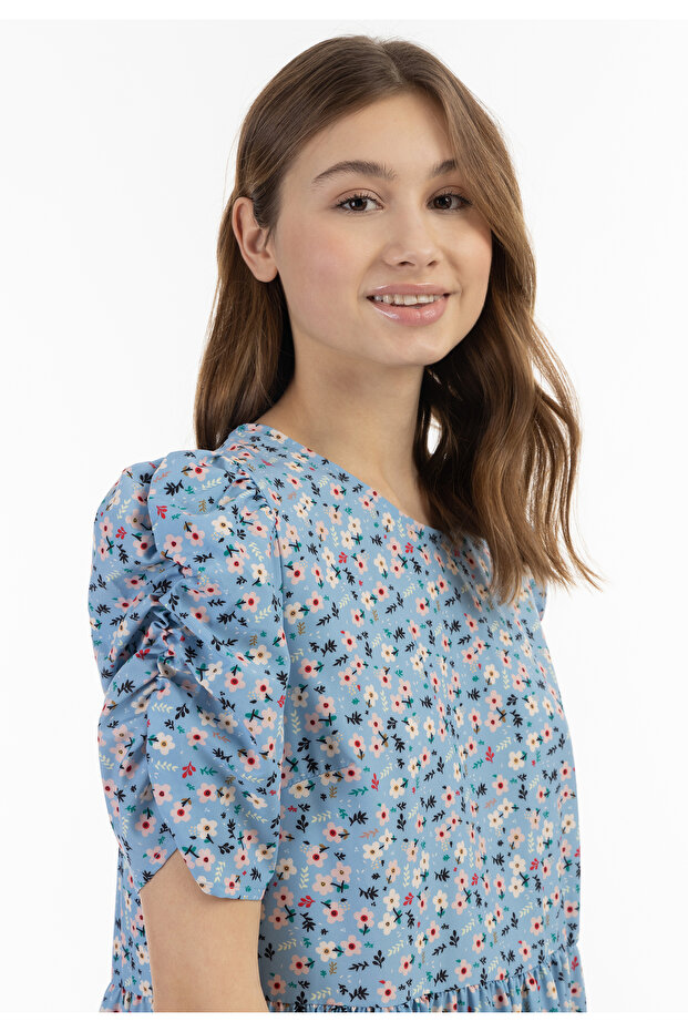 Midi Kurzarmkleid - 5