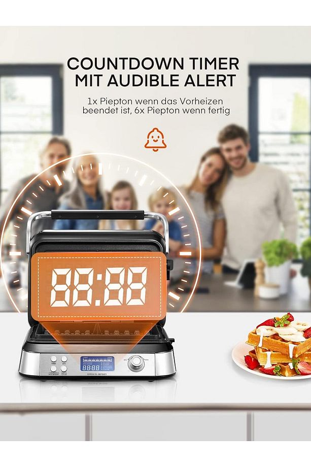 Dubleks Waffle Makinesi Güçlü Performans ve Çeşitli Seçeneklerle Mükemmel Waffle Deneyimi - 5